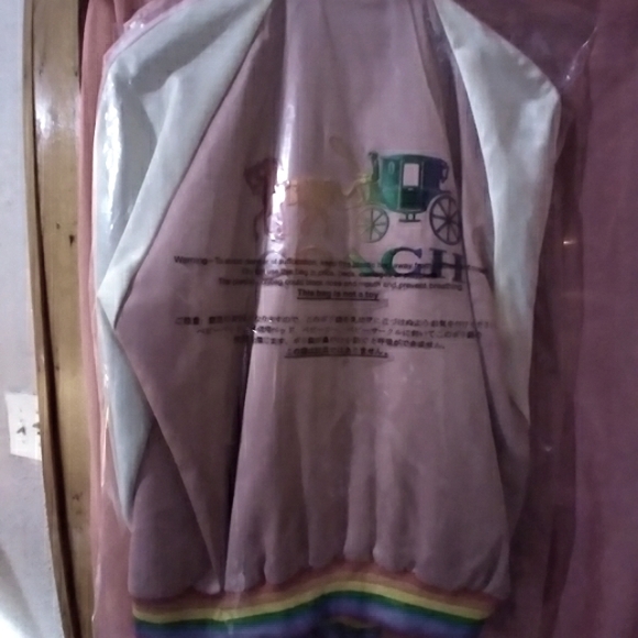 Coach Women's Rainbow Souveni Varsity Jacket - Picture 2 of 2